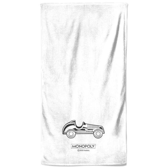 Monopoly Car Figure Beach Towel in White - image 1
