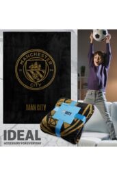 Manchester City FC Fleece Blanket in Black - thumbnail 5