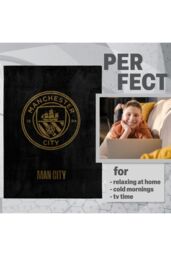 Manchester City FC Fleece Blanket in Black - thumbnail 3