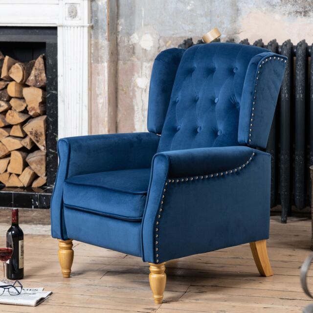 Artemis Home Annapoli Recliner Armchair in Dark Blue - image 1