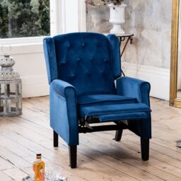 Artemis Home Annapoli Recliner Armchair in Dark Blue - thumbnail 5