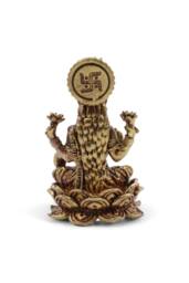KDMD Brass Miniature Goddess Laxmi - 49mm, 52g, Handcrafted Indian Decor in Bronze - thumbnail 2