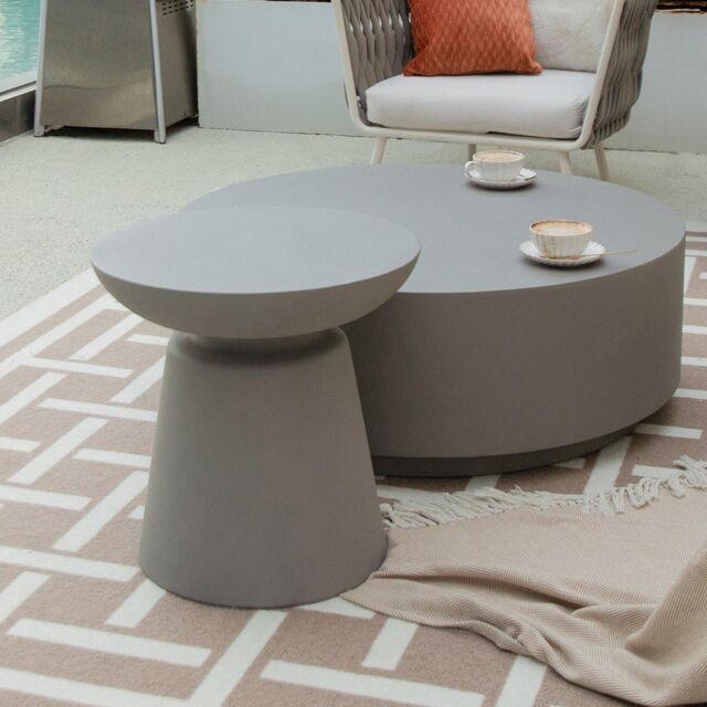Elementi Kylix GRC Side Table in Grey - image 1