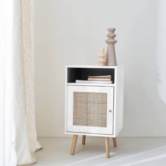 sweeek Scandi-style bedside table with drawer in Off-White - image 1