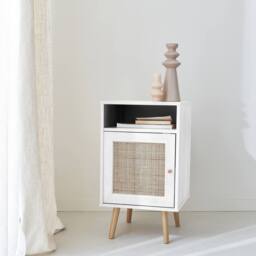 sweeek Scandi-style bedside table with drawer in Off-White