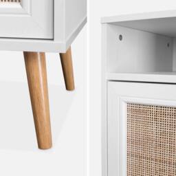 sweeek Scandi-style bedside table with drawer in Off-White - thumbnail 8
