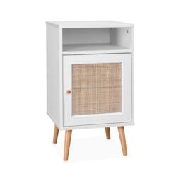 sweeek Scandi-style bedside table with drawer in Off-White - thumbnail 2