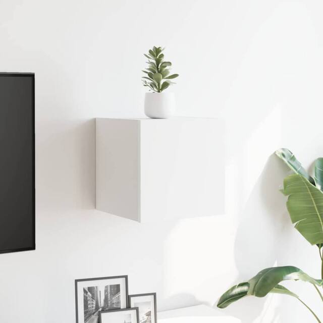 Berkfield Home Wall Mounted TV Cabinet White 30.5x30x30 cm - image 1