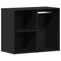 Berkfield Home LED Dressing Table with 2 Cabinets Black Oak Engineered Wood - thumbnail 9