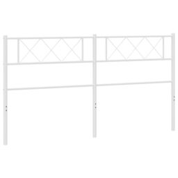 Berkfield Home Metal Headboard White 200 cm - thumbnail 2