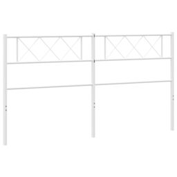 Berkfield Home Metal Headboard White 200 cm - thumbnail 5