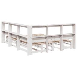 Berkfield Home Bookcase Bed without Mattress White 140x200cm Solid Wood Pine - Size: 140x200 cm - thumbnail 7