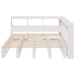 Berkfield Home Bookcase Bed without Mattress White 140x200cm Solid Wood Pine - Size: 140x200 cm - thumbnail 5
