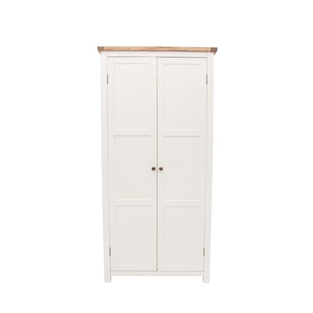Cabinet Bits Lovere 2 Door Wardrobe Brass Knob in Off-White - image 1