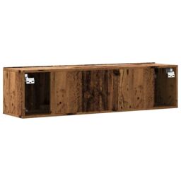 Berkfield Home Wall Mounted TV Cabinet Old Wood 120x30x30 cm Engineered Wood in Brown - Size: 120 x 30 x 30 cm - thumbnail 6