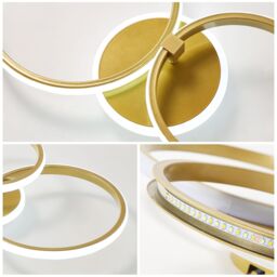 Pheashine Elegant Round LED Ceiling Light Gold 56x31x9.5CM - Size: 56x31x9.5 cm - thumbnail 5