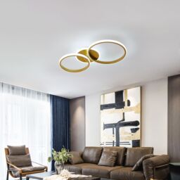 Pheashine Elegant Round LED Ceiling Light Gold 56x31x9.5CM - Size: 56x31x9.5 cm - thumbnail 7