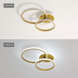 Pheashine Elegant Round LED Ceiling Light Gold 56x31x9.5CM - Size: 56x31x9.5 cm - thumbnail 4