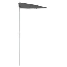 Berkfield Home Durable Garden Half Parasol with Pole 180x90 cm Anthracite in Charcoal - thumbnail 5