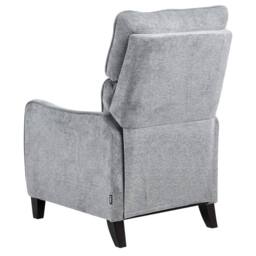 Wyld and Coco Heritage Reclining Armchair Grey Fabric High Back Vintage Style - thumbnail 6