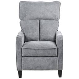 Wyld and Coco Heritage Reclining Armchair Grey Fabric High Back Vintage Style - thumbnail 5