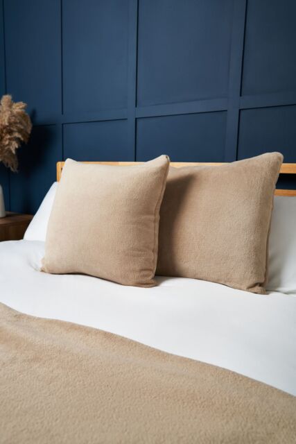 BHS Microfleece Cushion in Beige - Size: 59 cm x 59 cm - image 1