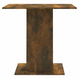 Berkfield Home Dining Table Smoked Oak 80x80x75 cm Engineered Wood in Brown - Size: 80 x 80 x 75 cm - thumbnail 6