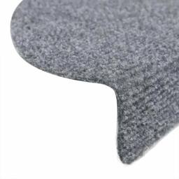 Berkfield Home Self-adhesive Stair Mats 5 pcs Light Grey 56x17x3 cm Needle Punch - Size: Medium - thumbnail 6