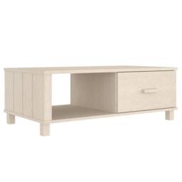 Berkfield Home Coffee Table HAMAR Honey Brown 100x55x35 cm Solid Wood Pine in Light Beige - Size: 100 x 55 x 35 cm