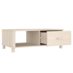 Berkfield Home Coffee Table HAMAR Honey Brown 100x55x35 cm Solid Wood Pine in Light Beige - Size: 100 x 55 x 35 cm - thumbnail 7