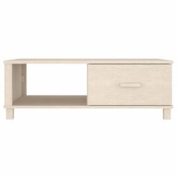 Berkfield Home Coffee Table HAMAR Honey Brown 100x55x35 cm Solid Wood Pine in Light Beige - Size: 100 x 55 x 35 cm - thumbnail 5