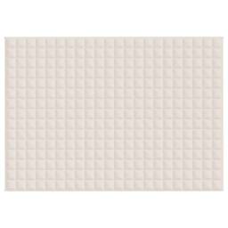 Berkfield Home Weighted Blanket Light Cream 155x220 cm 7 kg Fabric - thumbnail 3