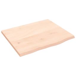 Berkfield Home Wall Shelf 60x50x2 cm Untreated Solid Wood Oak in Light Tan - Size: 60 x 50 x 2 cm - thumbnail 3