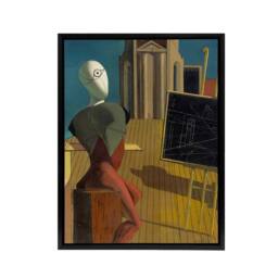 "Artery8 Giorgio De Chirico The Seer Framed Canvas Wall Art Print - Size: W12"" x H16""" - thumbnail 1