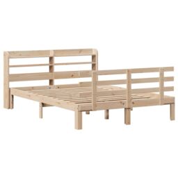 Berkfield Home Bed Frame with Headboard without Mattress 160x200 cm in Brown - thumbnail 3