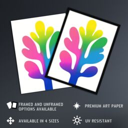 "Artery8 Matisse Style Colourful Tree Modern Plant Lover Wall Art Print - Size: W12"" x H16""" - thumbnail 2