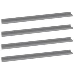 Berkfield Home Decorative Wall Shelves 4 pcs Grey 100x9x3 cm - Size: 100 x 9 x 3 cm - thumbnail 3