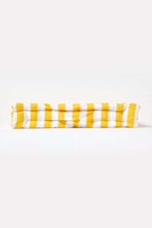 Homescapes Cotton Thick Stripe Floor Cushion in Yellow - Size: 50 cm x 50 cm - thumbnail 5