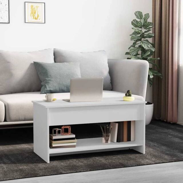 Berkfield Home Modern 809647 Coffee Table White 102x50x52, 5 cm Engineered Wood - image 1