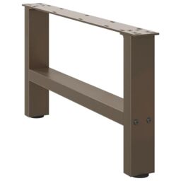 Berkfield Home Coffee Table Legs Natural Steel 2 pcs 60x(30-31) cm Steel in Grey - thumbnail 3