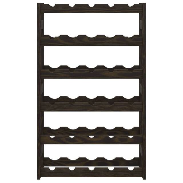 Berkfield Home Beautiful Wine Rack for 30 Bottles Black Solid Wood Pine - image 1