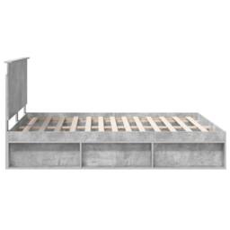 Berkfield Home Bed Frame with Headboard Concerte 160 x 200 cm Solid Pine Wood in Grey - thumbnail 8