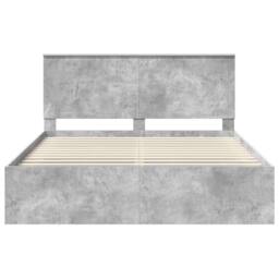 Berkfield Home Bed Frame with Headboard Concerte 160 x 200 cm Solid Pine Wood in Grey - thumbnail 7
