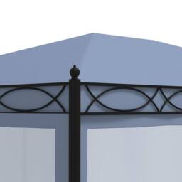 Berkfield Home Gazebo with Mesh Screens 3x4 m Anthracite Steel in Black - thumbnail 5