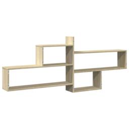 Berkfield Home Wall Shelf Sonoma Oak 167.5x18x68 cm Engineered Wood in Light Oak - thumbnail 6