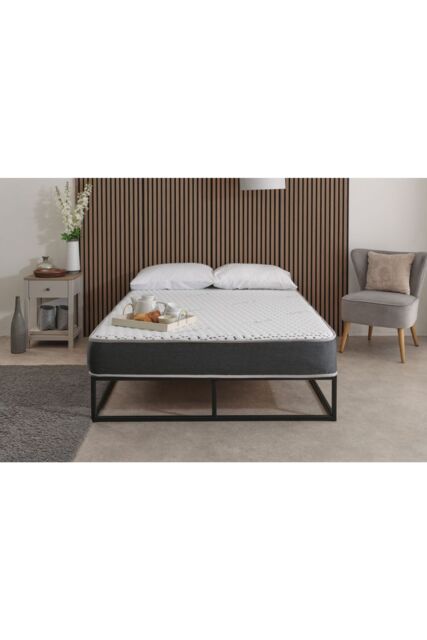 The Foam People Superior Cashmere All Foam Mattress Plush Memory Foam Comfort in Dark Grey - Size: Small Double - image 1