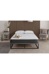 The Foam People Superior Cashmere All Foam Mattress Plush Memory Foam Comfort in Dark Grey - Size: Small Double