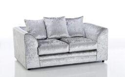Furniture 786 Bella Crushed Velvet 2 Seater Sofa in Silver - thumbnail 2