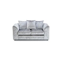 Furniture 786 Bella Crushed Velvet 2 Seater Sofa in Silver - thumbnail 1