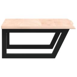 Berkfield Home Basin Shelf Wall Mounted Steel & Solid Wood Oak in Light Oak - thumbnail 5